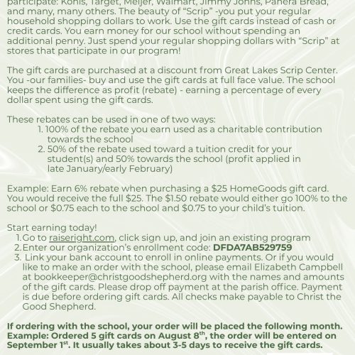 RaiseRight Scrip Program